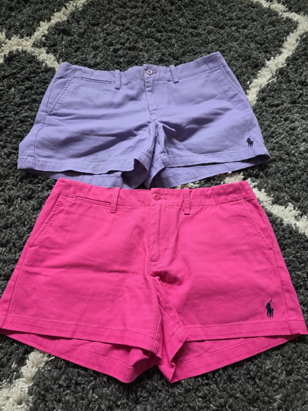 Ralph Lauren Lilac Chino And Pink  Bermuda Shorts Size 4 Sets Of 2